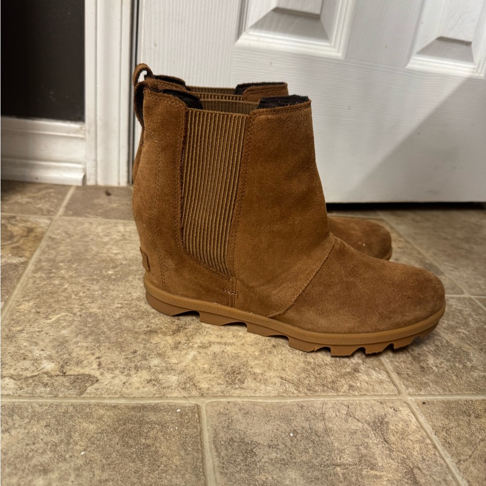 Brown Suede Sorel Ankle Boots